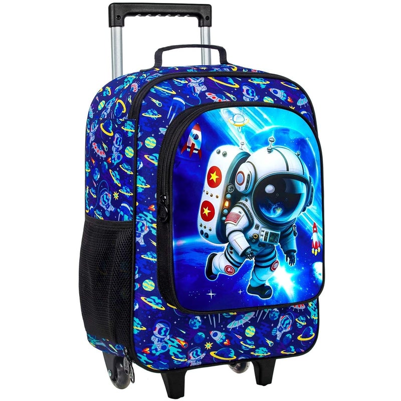 UFNDC Kids Suitcase for Boys, Astronauts Rolling Luggage with Wheels，Travel Carry on for Children Toddler Elementary - Image 1